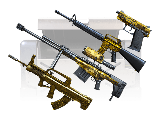 Golden Camo Mega Crate B